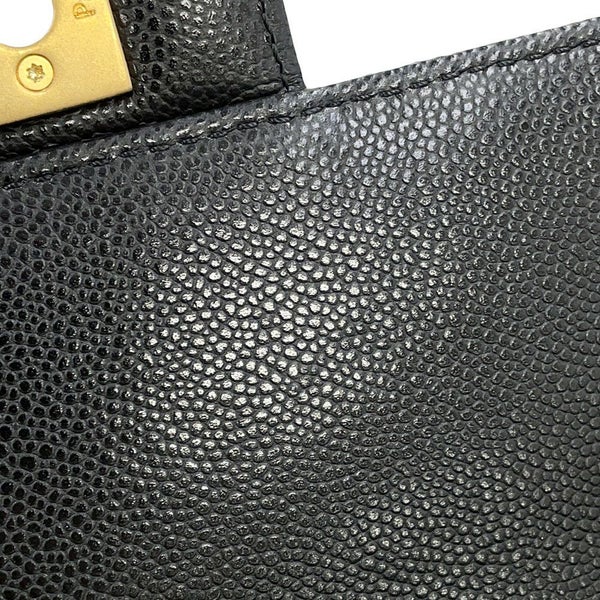 シャネル チェーンショルダーバッグ ココマーク マトラッセ キャビアスキン AS5239 CHANEL ミニ 黒