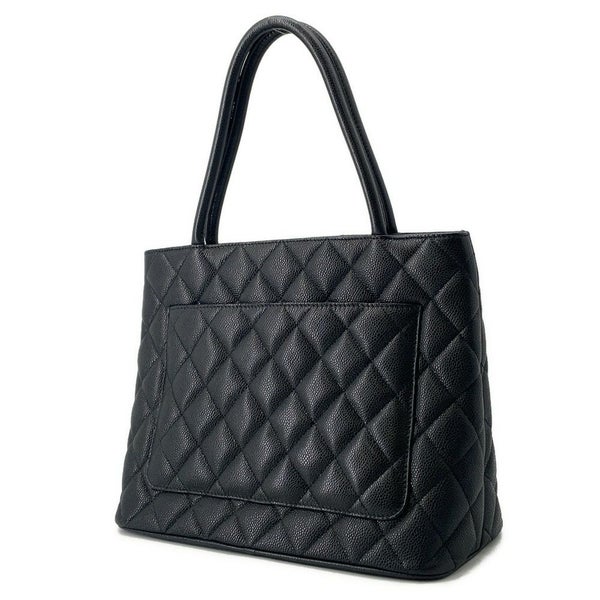 シャネル トートバッグ 復刻トート マトラッセ ココマーク キャビアスキン A01804 CHANEL 黒