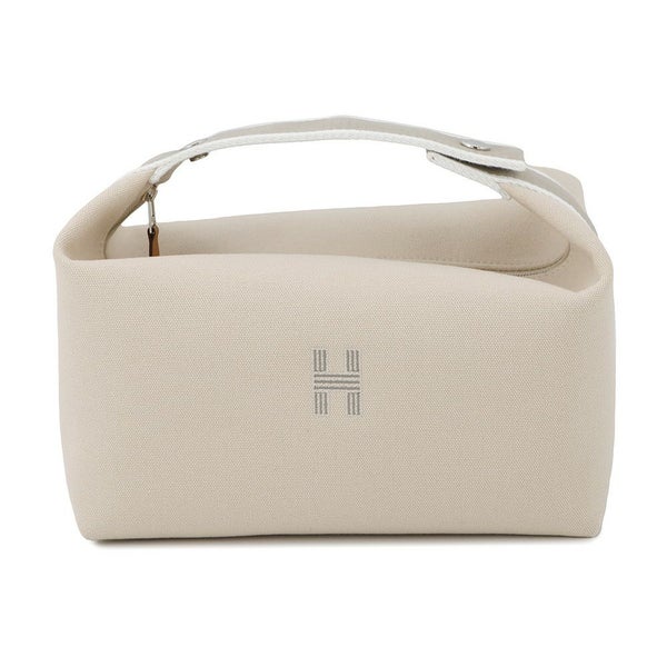 エルメス ポーチ ブリッド・ア・ブラックGM ベージュ/シルバー金具 キャンバス HERMES バッグ 小物入れ