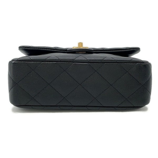 シャネル チェーンショルダーバッグ ココマーク マトラッセ ハート型ココボール キャビアスキン AS3921 CHANEL 黒