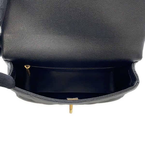 シャネル チェーンショルダーバッグ ココマーク マトラッセ ハート型ココボール キャビアスキン AS3921 CHANEL 黒