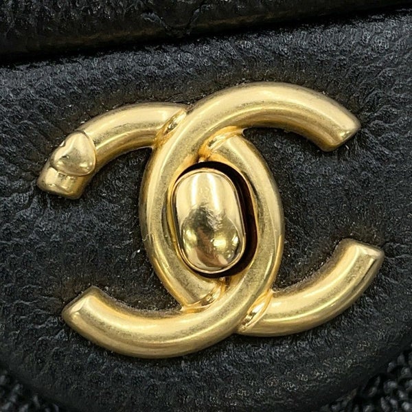 シャネル チェーンショルダーバッグ ココマーク マトラッセ ハート型ココボール キャビアスキン AS3921 CHANEL 黒