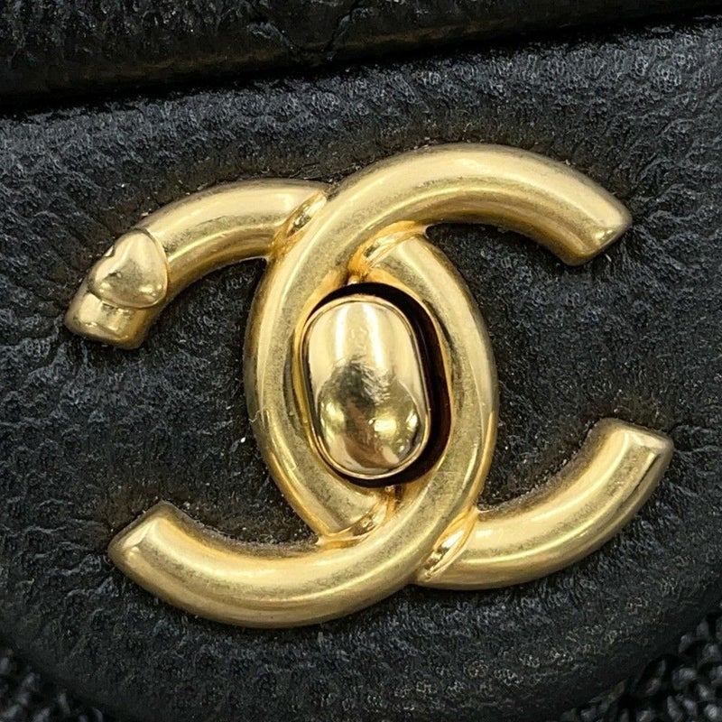 シャネル チェーンショルダーバッグ ココマーク マトラッセ ハート型ココボール キャビアスキン AS3921 CHANEL 黒