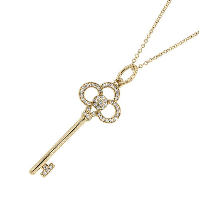 ティファニー ネックレス クラウン キー ネックレス ダイヤモンド K18YGイエローゴールド Tiffany&Co. ペンダント