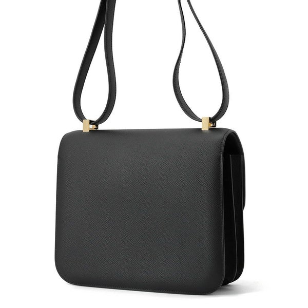 エルメス ショルダーバッグ コンスタンス24 ブラック/ピンクゴールド金具 エプソン Y刻印 HERMES Constance 黒