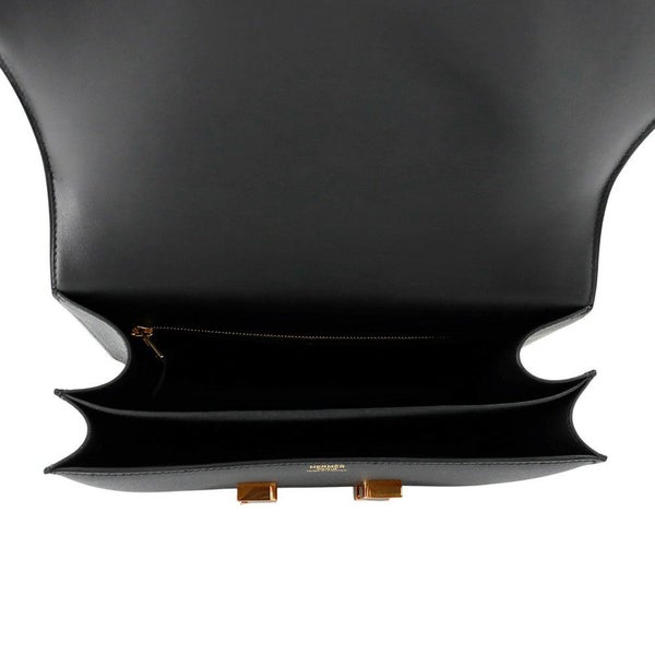 エルメス ショルダーバッグ コンスタンス24 ブラック/ピンクゴールド金具 エプソン Y刻印 HERMES Constance 黒