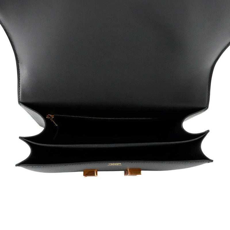 エルメス ショルダーバッグ コンスタンス24 ブラック/ピンクゴールド金具 エプソン Y刻印 HERMES Constance 黒
