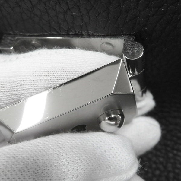 エルメス ビジネスバッグ サックアデペッシュ38 ブラック/シルバー金具 トゴ Y刻印 メンズ 黒