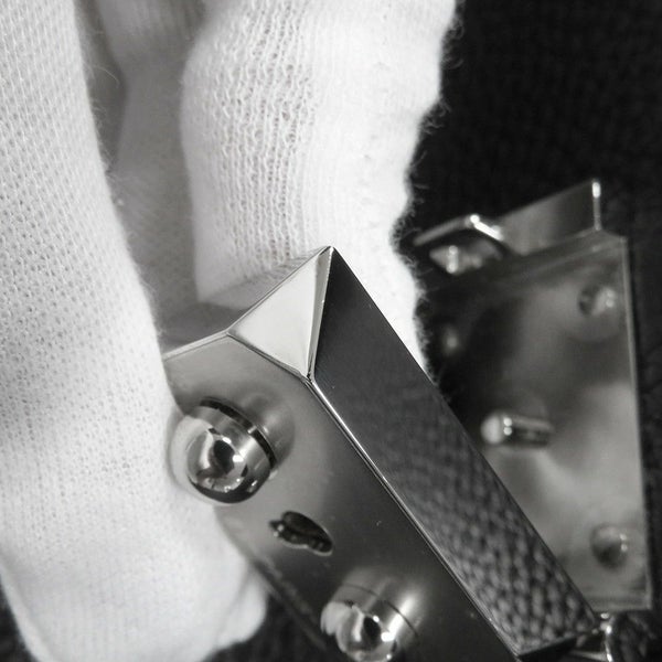 エルメス ビジネスバッグ サックアデペッシュ38 ブラック/シルバー金具 トゴ Y刻印 メンズ 黒