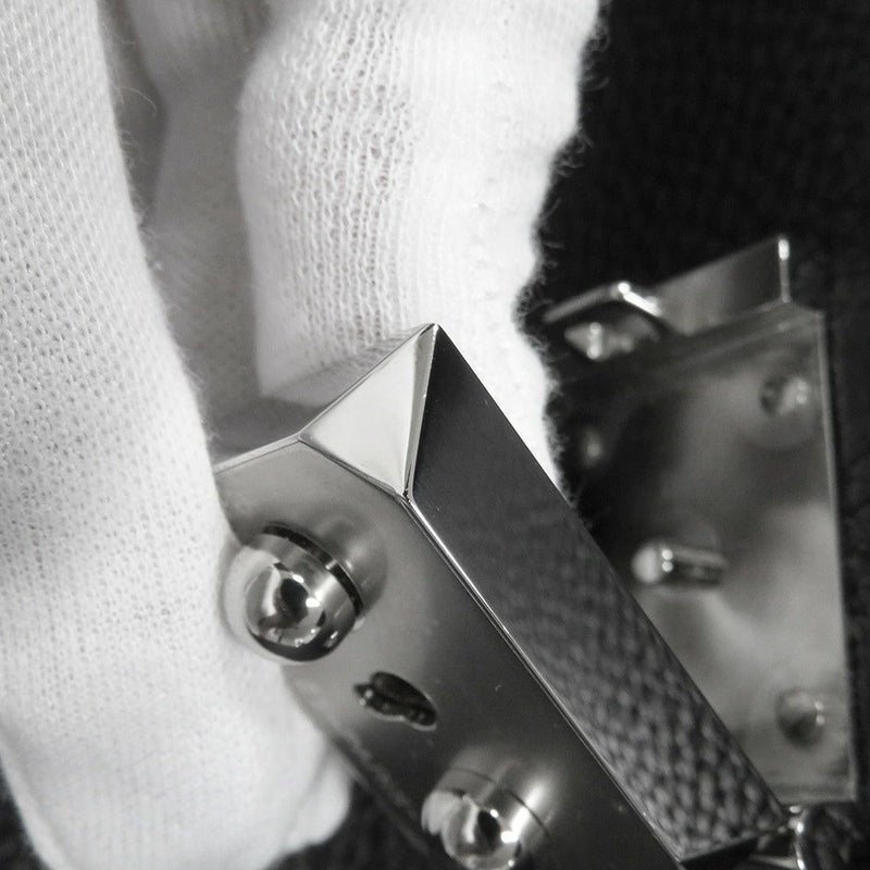 エルメス ビジネスバッグ サックアデペッシュ38 ブラック/シルバー金具 トゴ Y刻印 メンズ 黒