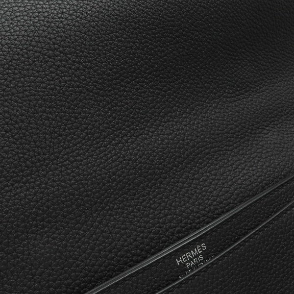 エルメス ビジネスバッグ サックアデペッシュ38 ブラック/シルバー金具 トゴ Y刻印 メンズ 黒