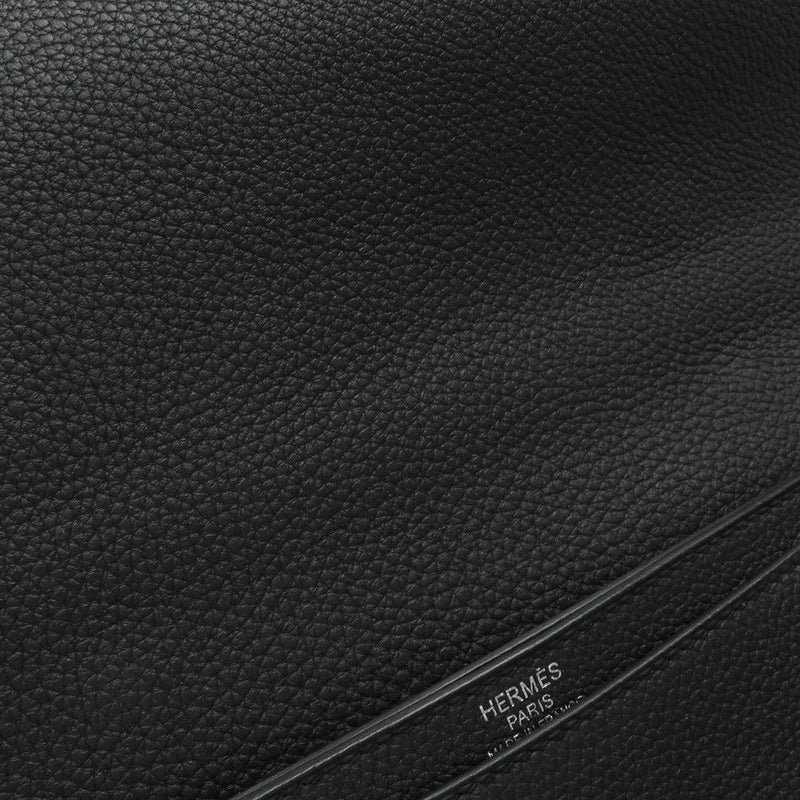 エルメス ビジネスバッグ サックアデペッシュ38 ブラック/シルバー金具 トゴ Y刻印 メンズ 黒