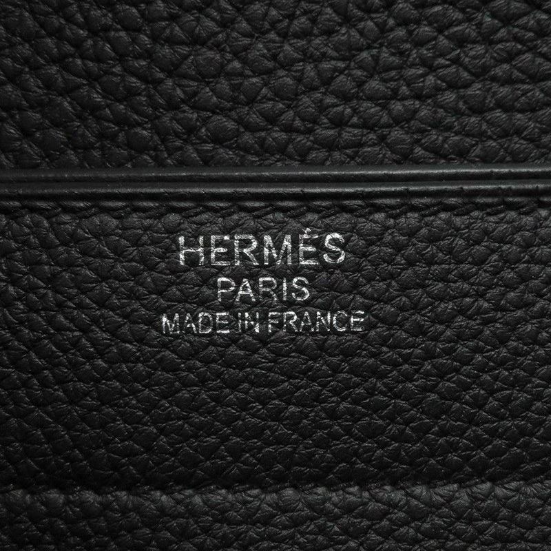 エルメス ビジネスバッグ サックアデペッシュ38 ブラック/シルバー金具 トゴ Y刻印 メンズ 黒