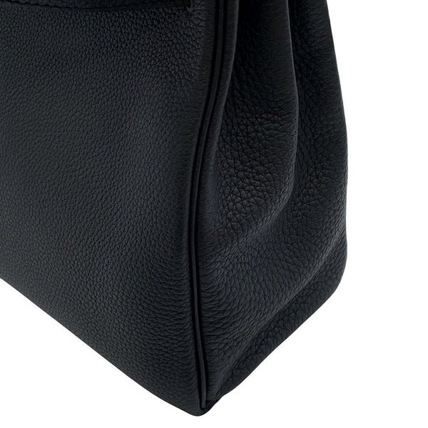 エルメス ハンドバッグ ケリー32 内縫い ブラック/シルバー金具 トゴ U刻印 2wayショルダー 黒