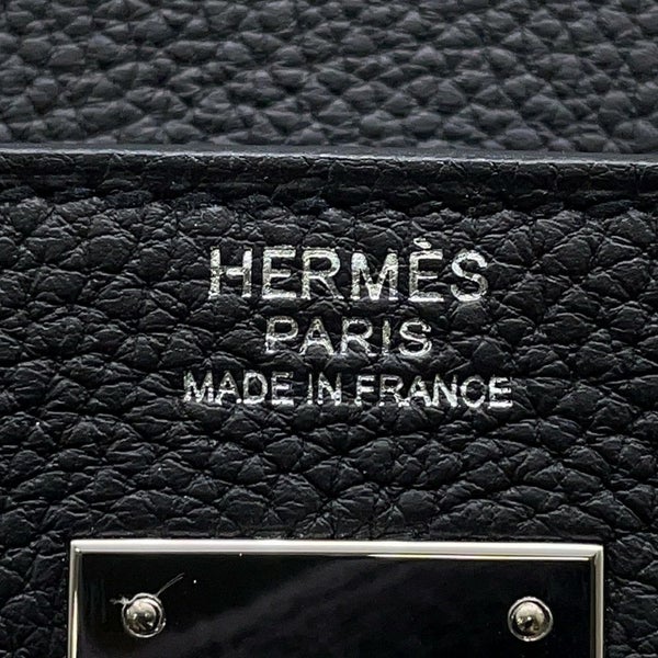 エルメス ハンドバッグ ケリー32 内縫い ブラック/シルバー金具 トゴ U刻印 2wayショルダー 黒