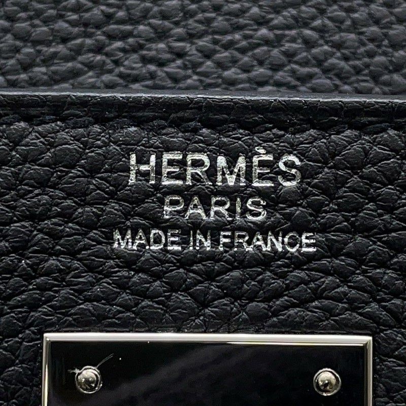 エルメス ハンドバッグ ケリー32 内縫い ブラック/シルバー金具 トゴ U刻印 2wayショルダー 黒