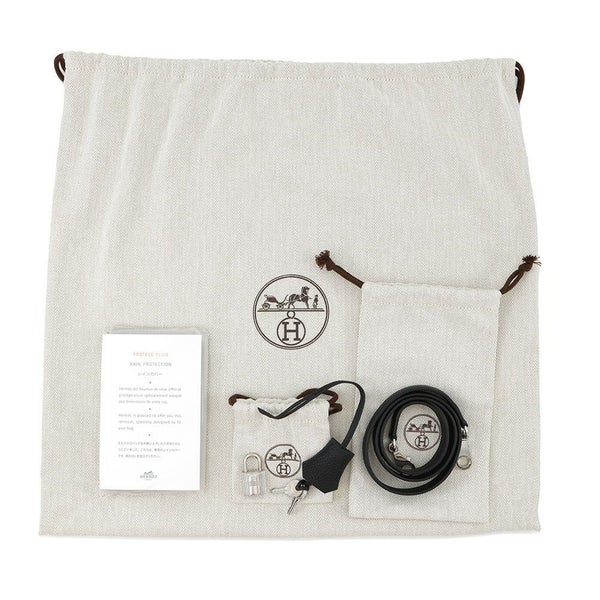 エルメス ハンドバッグ ケリー32 内縫い ブラック/シルバー金具 トゴ U刻印 2wayショルダー 黒