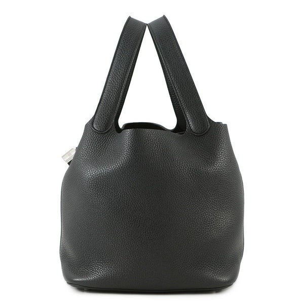 エルメス ハンドバッグ ピコタンロックMM ブラック/シルバー金具 トリヨンクレマンス Y刻印 黒