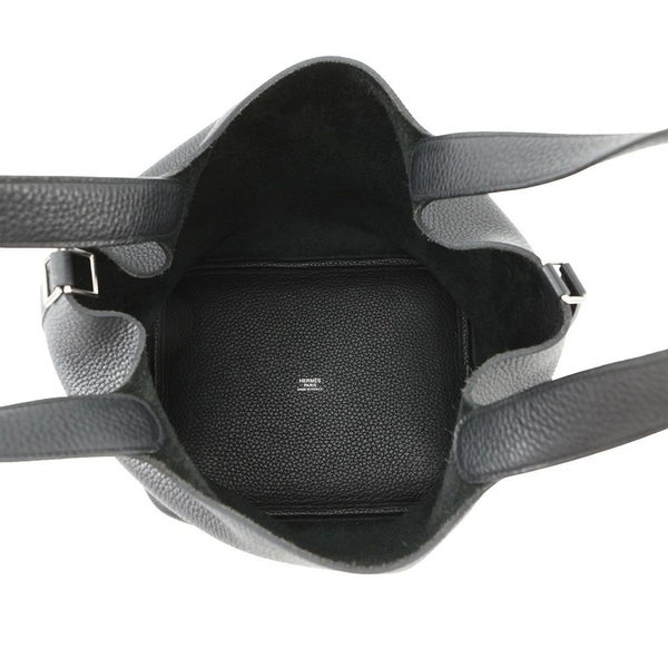 エルメス ハンドバッグ ピコタンロックMM ブラック/シルバー金具 トリヨンクレマンス Y刻印 黒