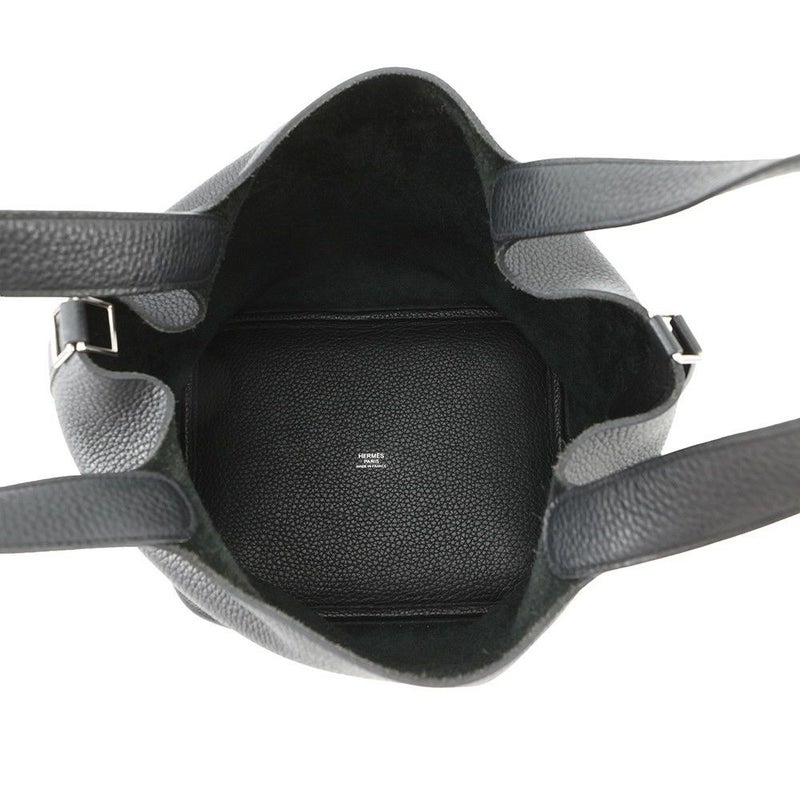 エルメス ハンドバッグ ピコタンロックMM ブラック/シルバー金具 トリヨンクレマンス Y刻印 黒