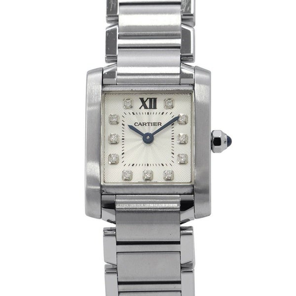 カルティエ タンクフランセーズ SM WE110006 Cartier 腕時計 白文字盤 11PD クォーツ