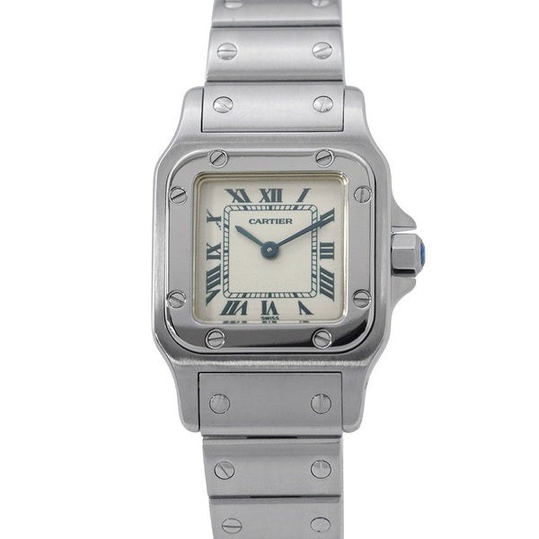カルティエ サントスガルベ SM W20017D6 Cartier 腕時計 白文字盤 クォーツ