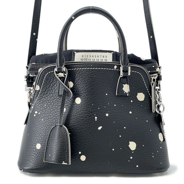 メゾンマルジェラ ハンドバッグ 5AC ペイントデザイン ミニ レザー S56WG0082 Maison Margiela 2way 黒