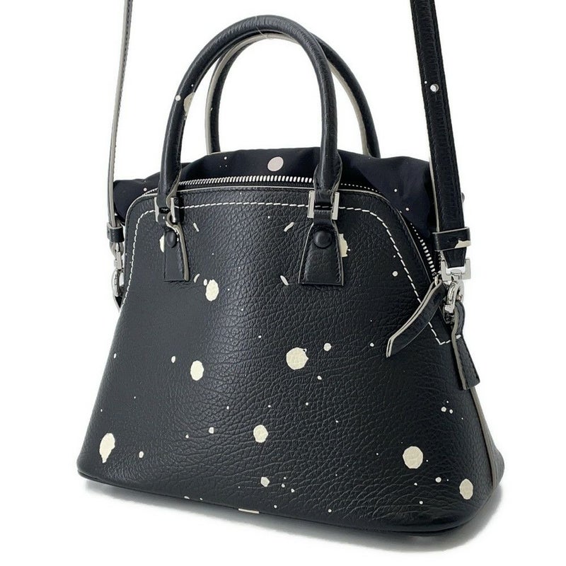 メゾンマルジェラ ハンドバッグ 5AC ペイントデザイン ミニ レザー S56WG0082 Maison Margiela 2way 黒