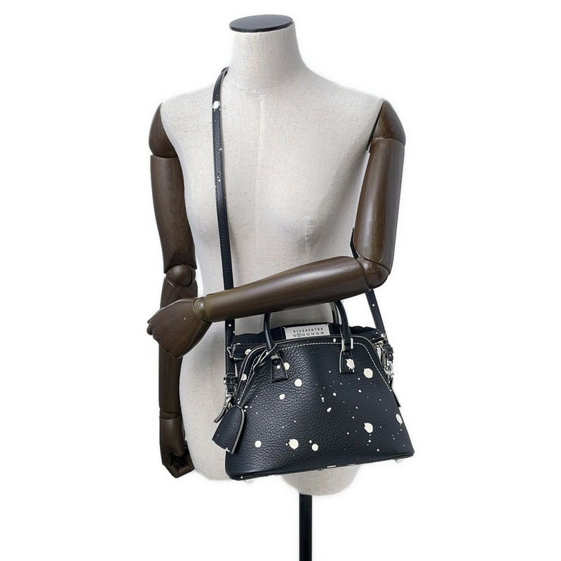 メゾンマルジェラ ハンドバッグ 5AC ペイントデザイン ミニ レザー S56WG0082 Maison Margiela 2way 黒