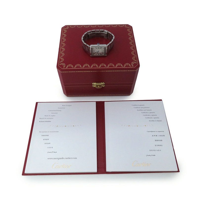 カルティエ タンクソロ SM W5200013 Cartier 腕時計 シルバー文字盤 クォーツ