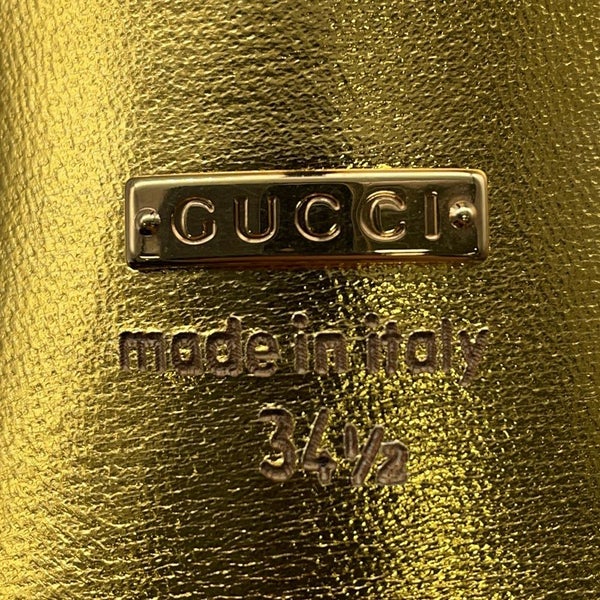 グッチ ミュール バンブーヒール ハート フェイクパール レディースサイズ 34 1/2 GUCCI パンプス