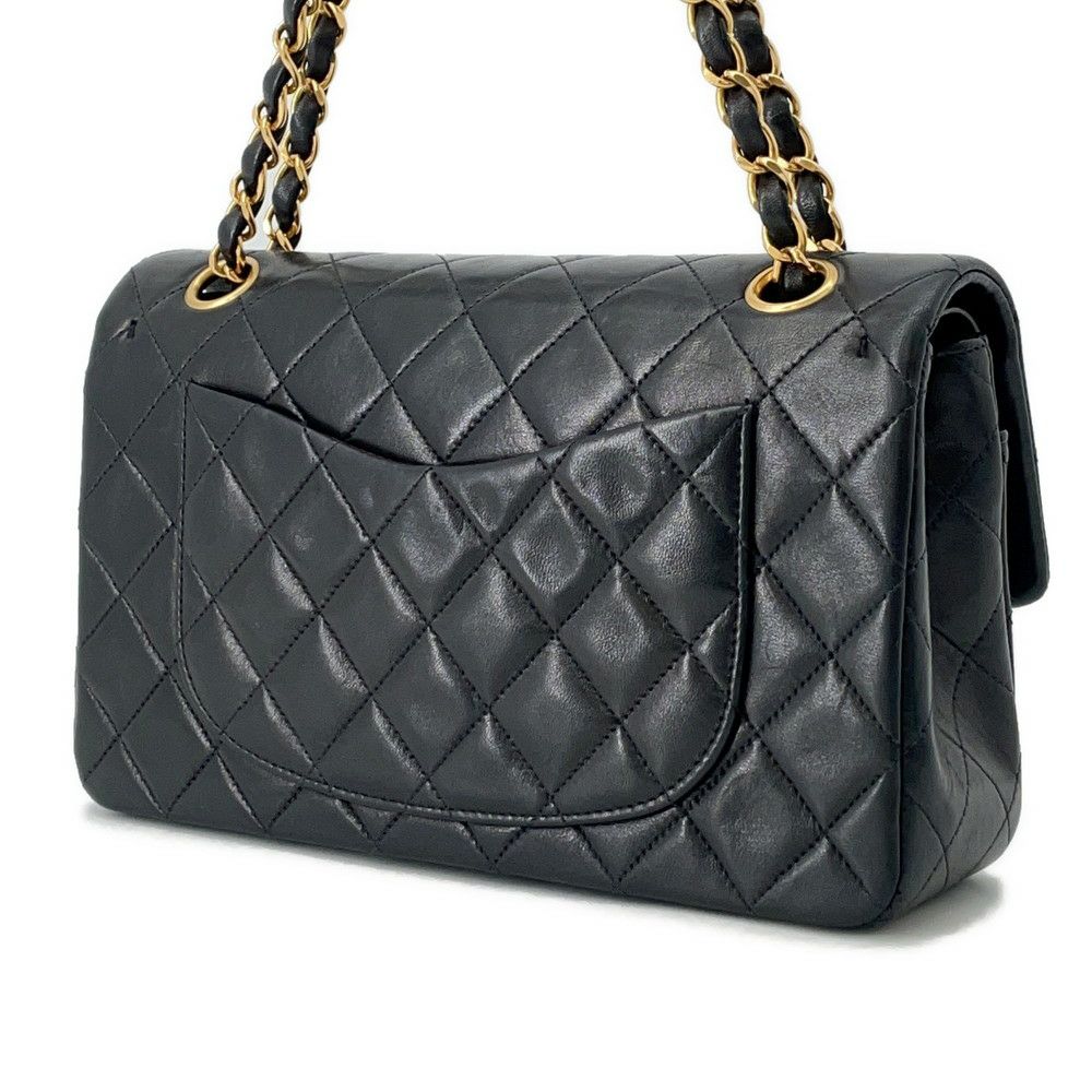 シャネル　ヴィンテージチェーンバッグ　正規品！ CHANEL シャネル マトラッセWフラップチェーンショルダー バッグ