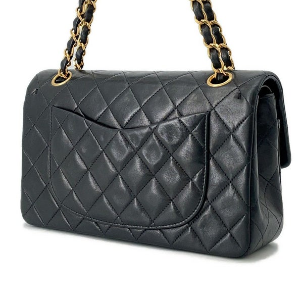 シャネル チェーンショルダーバッグ マトラッセ23 ココマーク ダブルチェーン ラムスキン A01113 CHANEL 黒