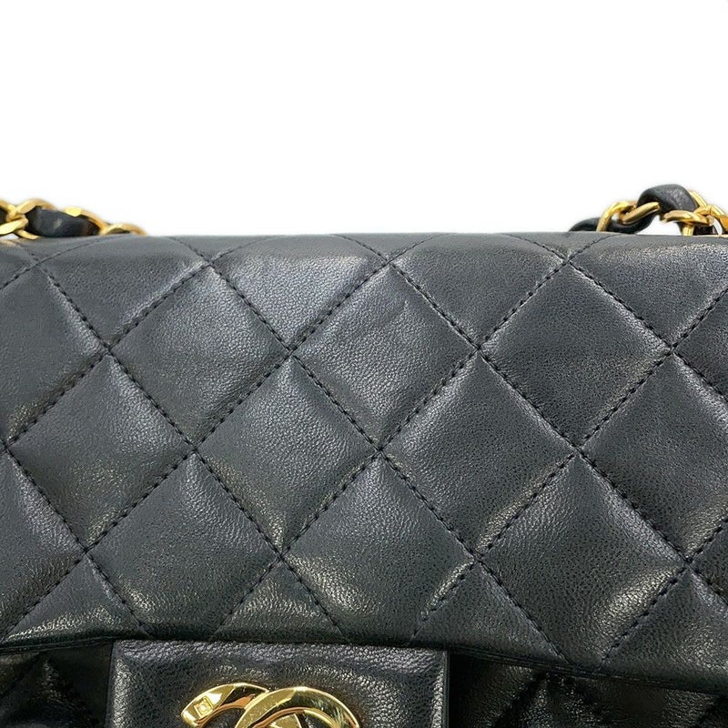 シャネル チェーンショルダーバッグ マトラッセ23 ココマーク ダブルチェーン ラムスキン A01113 CHANEL 黒
