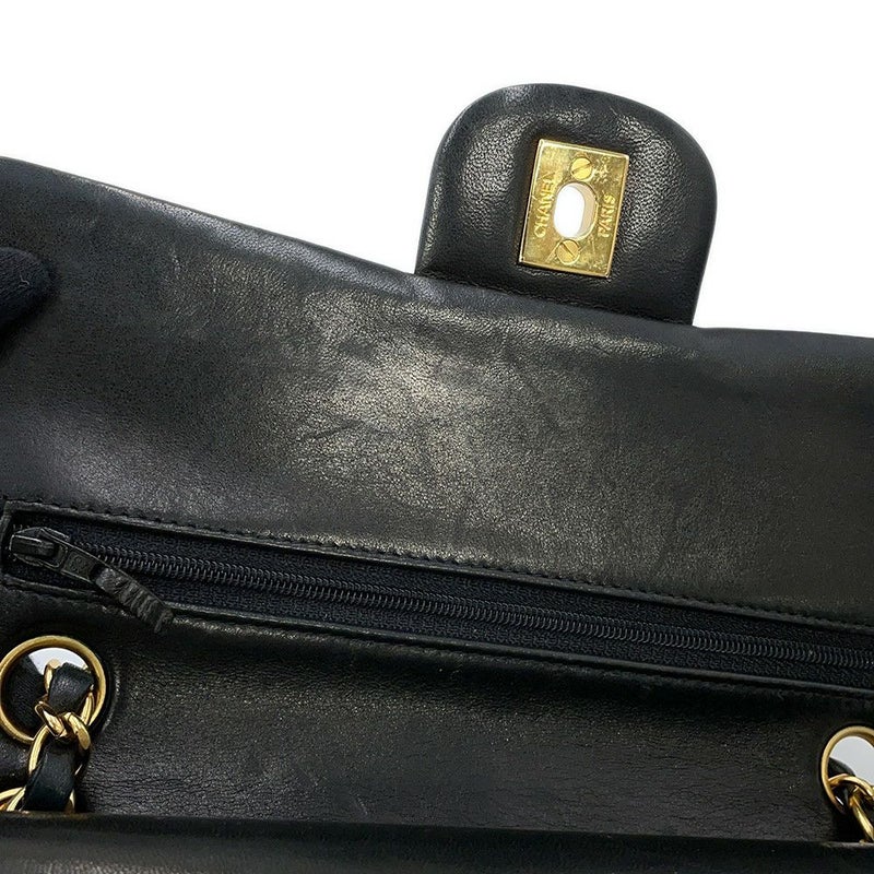 シャネル チェーンショルダーバッグ マトラッセ23 ココマーク ダブルチェーン ラムスキン A01113 CHANEL 黒