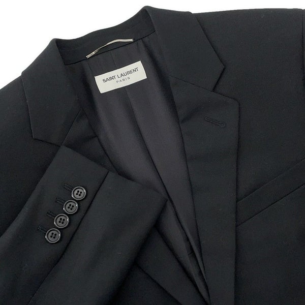 サンローランパリ ジャケット 2Bテーラード メンズサイズ44 507472 SAINT LAURENT PARIS 黒