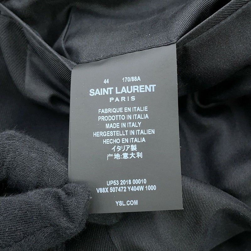 サンローランパリ ジャケット 2Bテーラード メンズサイズ44 507472 SAINT LAURENT PARIS 黒