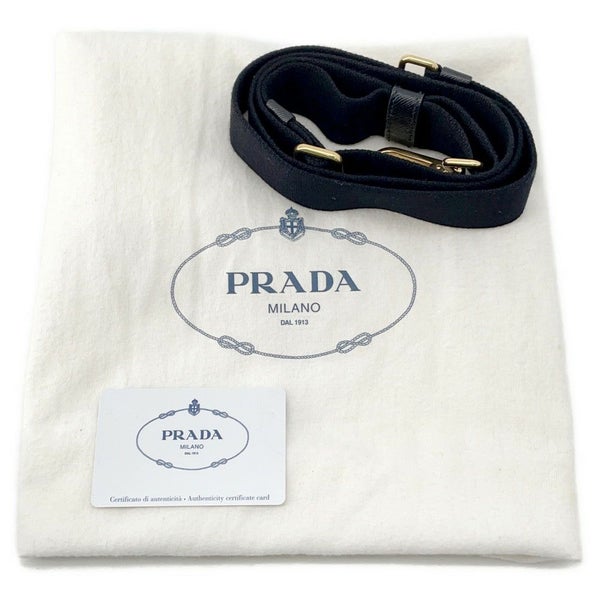 プラダ トートバッグ カナパ CANAPA デニム 1BG439 PRADA 2wayショルダーバッグ 黒