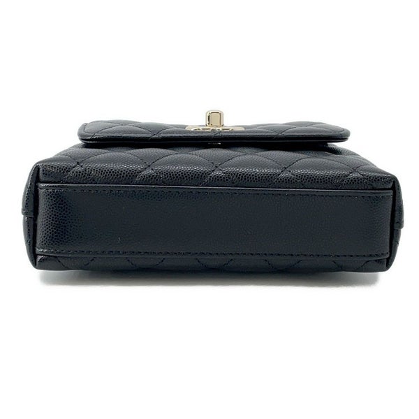 シャネル ハンドバッグ マトラッセ ココハンドル ミニミニ キャビアスキン AP4244 2wayチェーンショルダーバッグ 黒