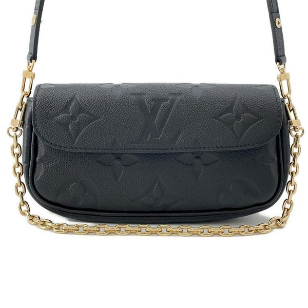 ルイヴィトン チェーンウォレット モノグラム・アンプラント ウォレット オン チェーン・アイビー M82154 2way 黒 ブラック