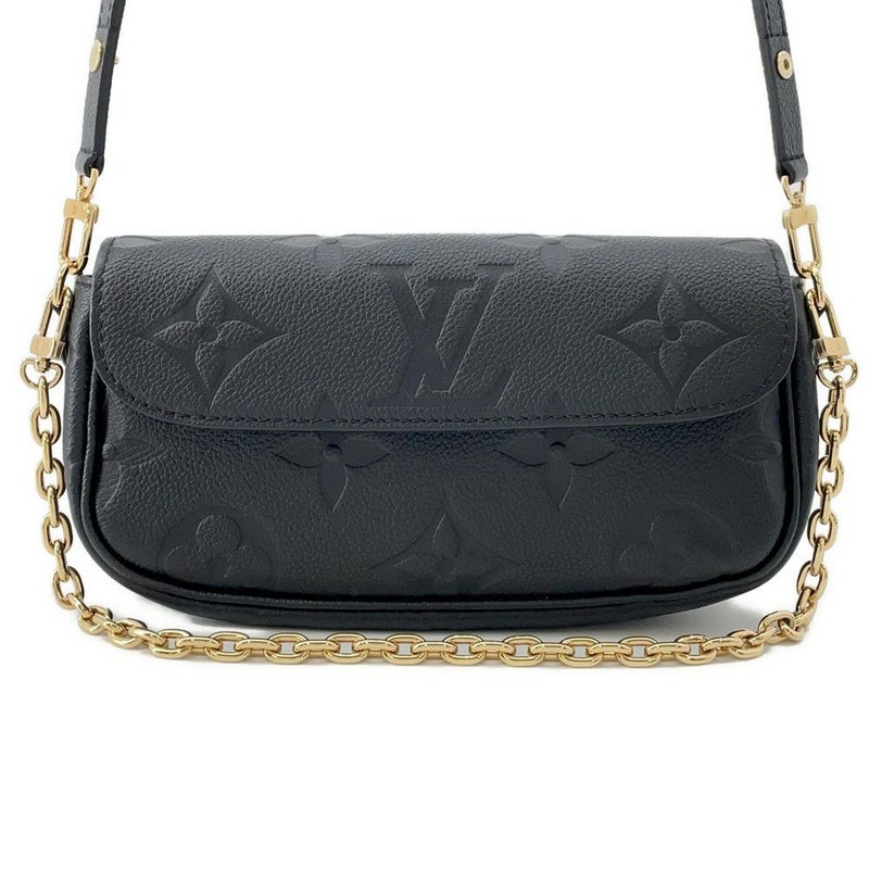 ルイヴィトン チェーンウォレット モノグラム・アンプラント ウォレット オン チェーン・アイビー M82154 2way 黒 ブラック