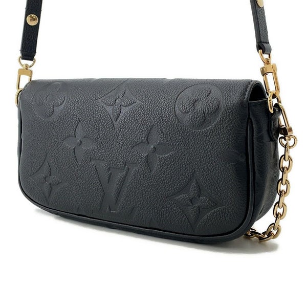 ルイヴィトン チェーンウォレット モノグラム・アンプラント ウォレット オン チェーン・アイビー M82154 2way 黒 ブラック