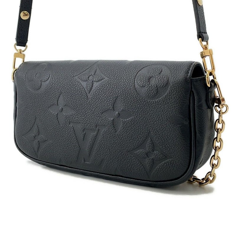 ルイヴィトン チェーンウォレット モノグラム・アンプラント ウォレット オン チェーン・アイビー M82154 2way 黒 ブラック