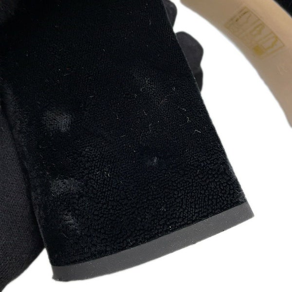 ミュウミュウ パンプス ハイヒール スエード フェイクパール レディースサイズ37 Miu Miu 靴 厚底 黒