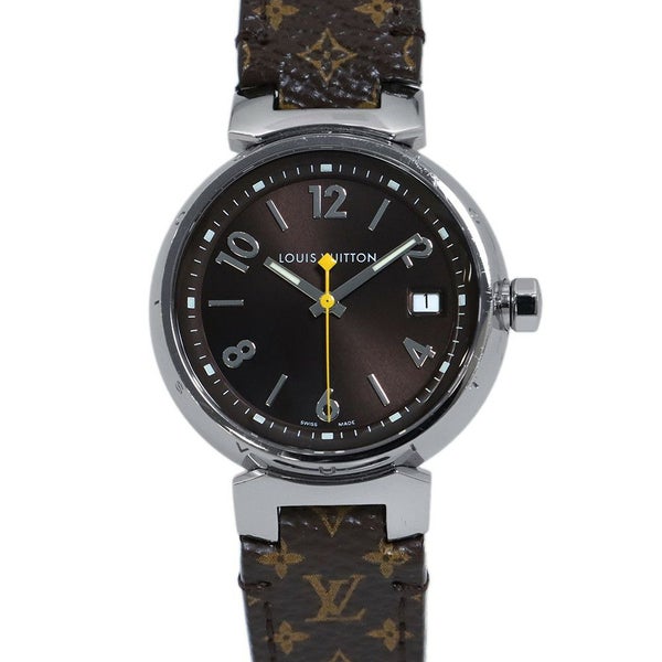 ルイヴィトン タンブール Q1311 LOUIS VUITTON 腕時計 ブラウン文字盤