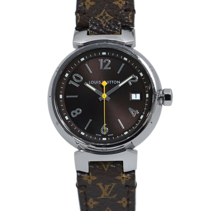 ルイヴィトン タンブール Q1311 LOUIS VUITTON 腕時計 ブラウン文字盤