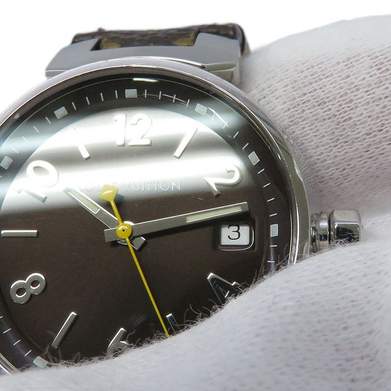 ルイヴィトン タンブール Q1311 LOUIS VUITTON 腕時計 ブラウン文字盤