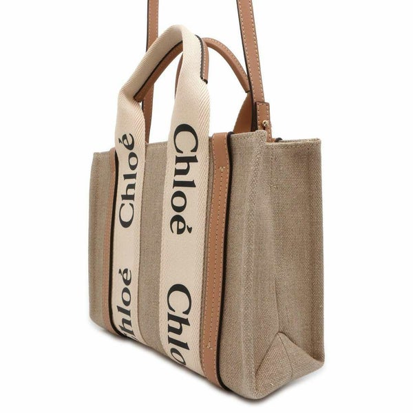 クロエ ハンドバッグ ウッディ トート スモール キャンバス CHC22AS397I2690Z Chloe バッグ 2wayショルダーバッグ