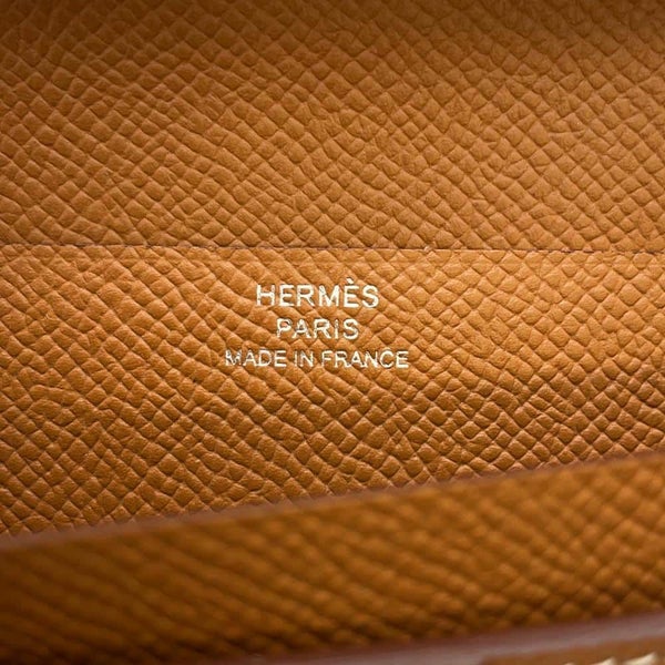 エルメス 長財布 ベアンスフレ ゴールド/シルバー金具 ヴォーエプソン B刻印 HERMES 財布