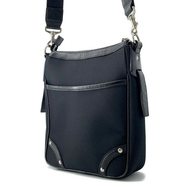 バーバリー ショルダーバッグ チェック キャンバス レザー BURBERRY バッグ 黒